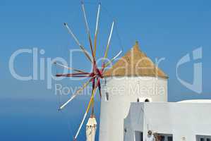 santorini island windmill