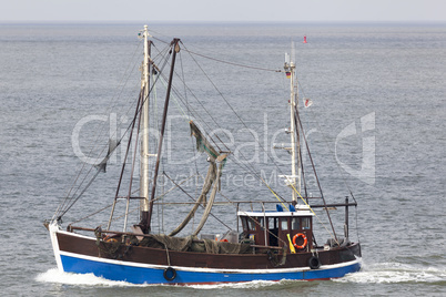 Krabbenkutter auf der Elbe bei Cuxhaven