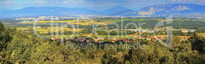 Geneva canton panoramic view, Switzerland