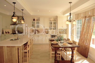 Gorgeous kitchen with large window's.