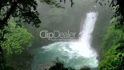 Waterfall Lagoon Rainforest Jungle Tenorio Volcano National Park Costa Rica