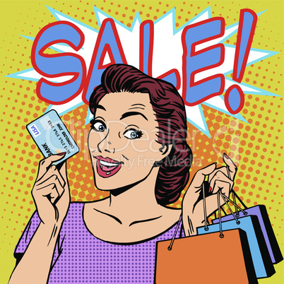 woman purchases discounts credit card sale