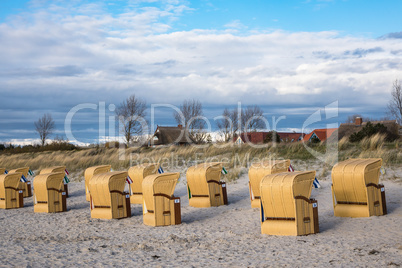 Strandkörbe an der Ostseeküste