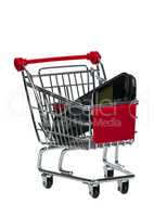 Shopping Cart with a cell phone