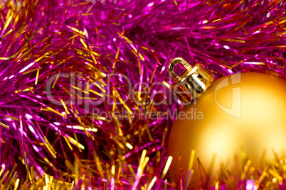 Golden christmas ball