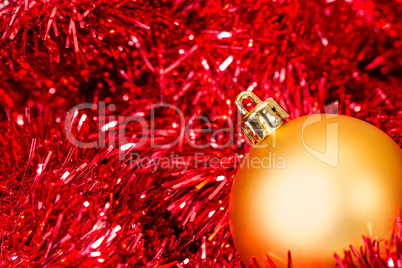 Golden christmas ball