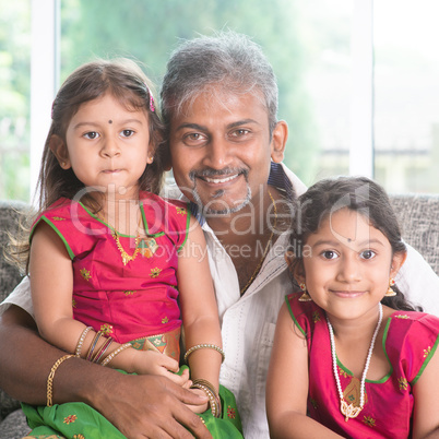 Father and daughters