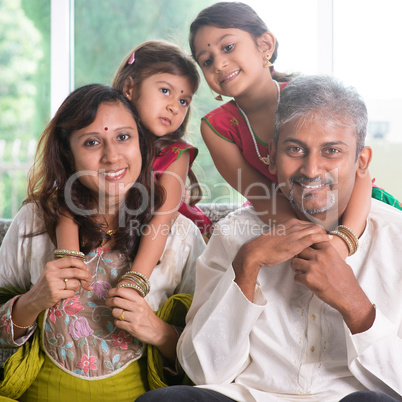 Indian family at home