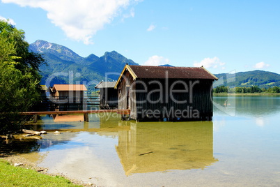 Bootsschuppen am Kochelsee