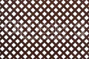 Wooden lattice, isolated on white background