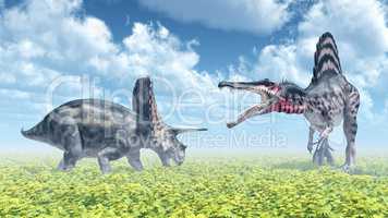 Torosaurus und Spinosaurus