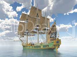 Piratenschiff aus dem 18. Jahrhundert