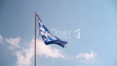 Greece flag in slow motion