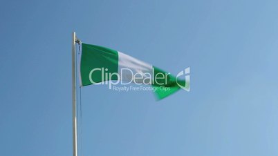 Nigerian flag in slow motion