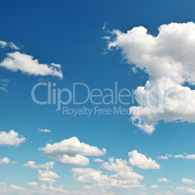 beautiful clouds in blue sky