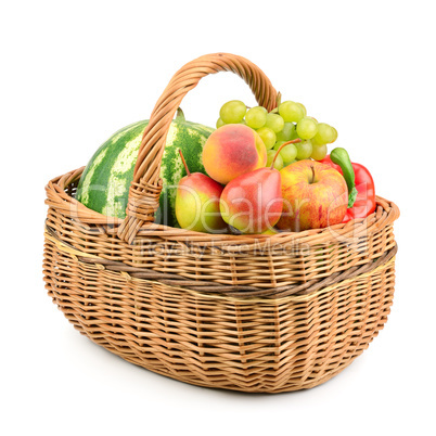 fruits and vegetables in basket