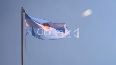 Argentina flag in slow motion