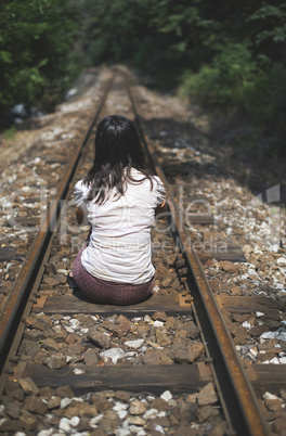 Women on railroad