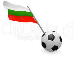 Soccer ball with the flag of Bulgaria