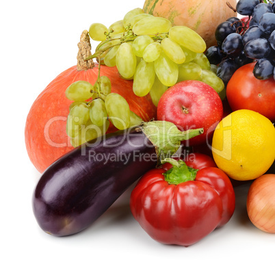 fruit and vegetable isolated on white background