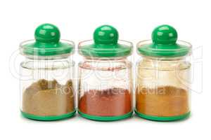 spices in jars
