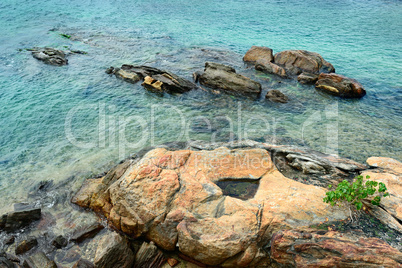 Beautiful stones in the ocean