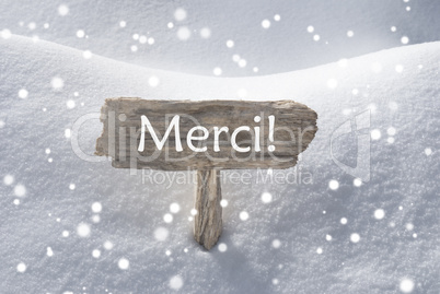 Christmas Sign Snow Snowflake Merci Mean Thank You