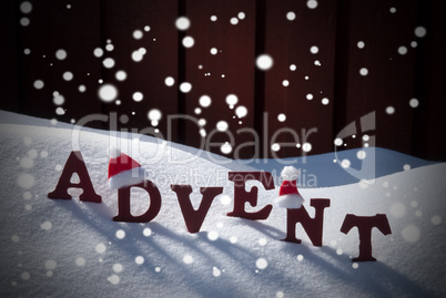 Advent Mean Christmas Time Snow Santa Hat