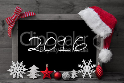 Blackboard Santa Hat Christmas Decoration Text 2016