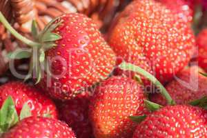 Ein Körbchen Erdbeeren