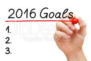 Goals 2016 List
