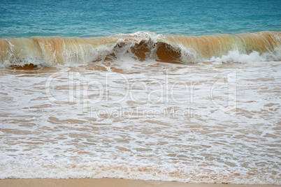waves sea and yellow sand