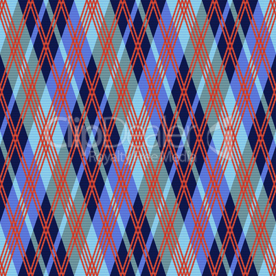 Rhombic seamless pattern in red an blue hues