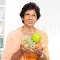 Indian mature woman healthy lifestyle