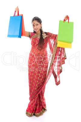 Indian girl shopping