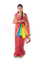 Indian woman shopping