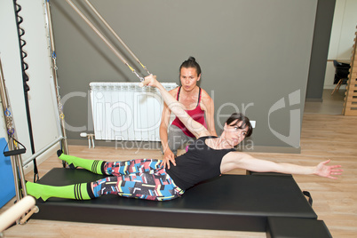 Pilates with instructor