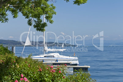 Segelboot auf dem Bodensse bei Überlingen