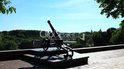 old cannon in the park of Chernihiv