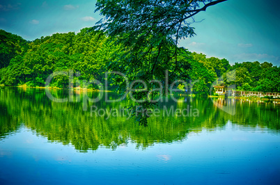 Close up portrait image of beautiful lake