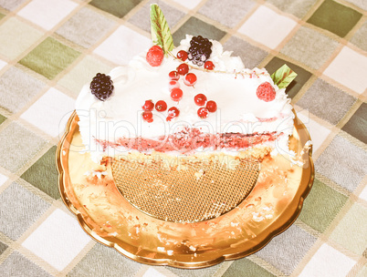 Retro looking Pie cake