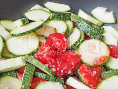 Zucchini with tomato