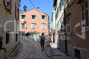 Frau in Rovinj, Istrien