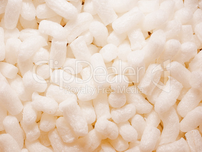 Retro look White polystyrene beads background