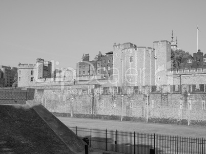 Black and white Tower of London