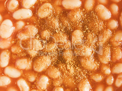 Retro looking Baked beans