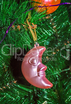 Christmas toys on the Christmas tree