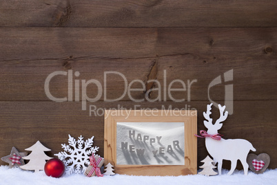 Christmas Background Snow Frame Happy New Year