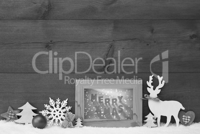 Black And White Christmas Background Snow Frame Merry Xmas