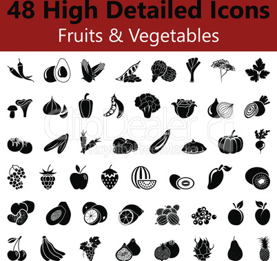 Fruits and Vegetables Smooth Icons